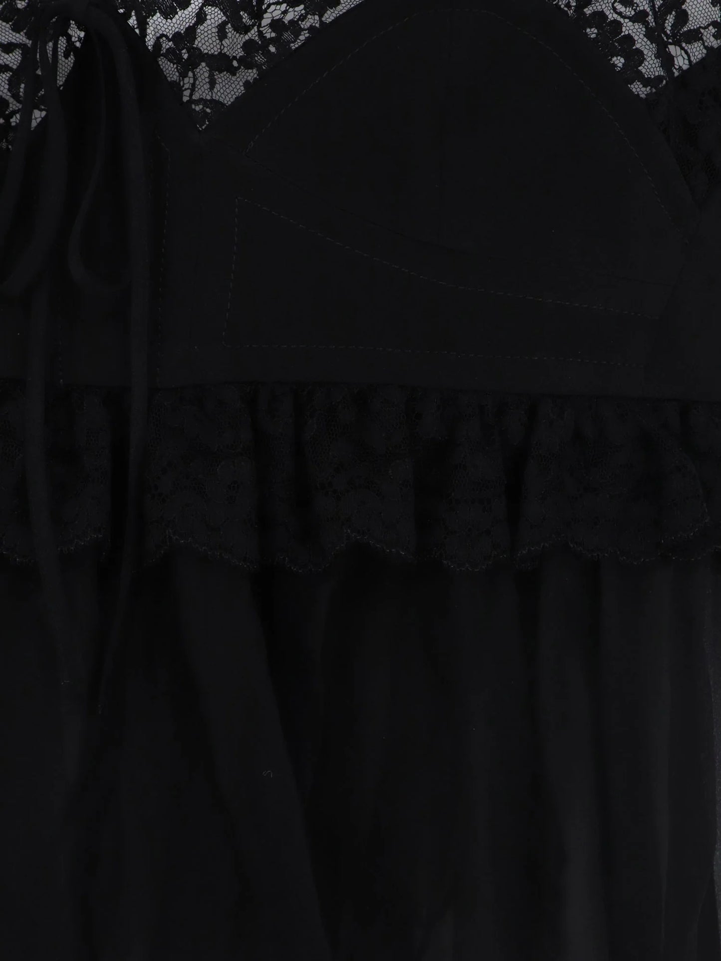 CHLOE' - Silk top with lace profiles