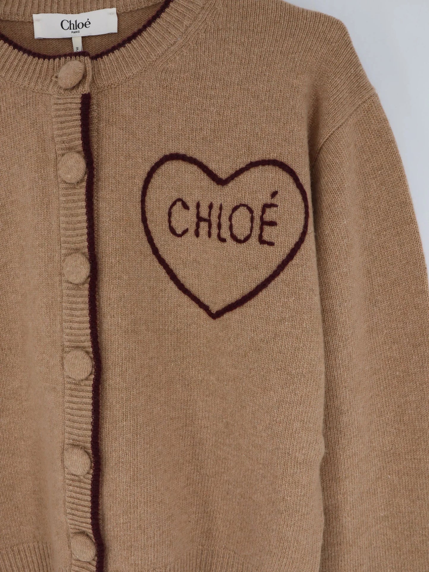 CHLOE' - Wool and cashmere wool cardigan