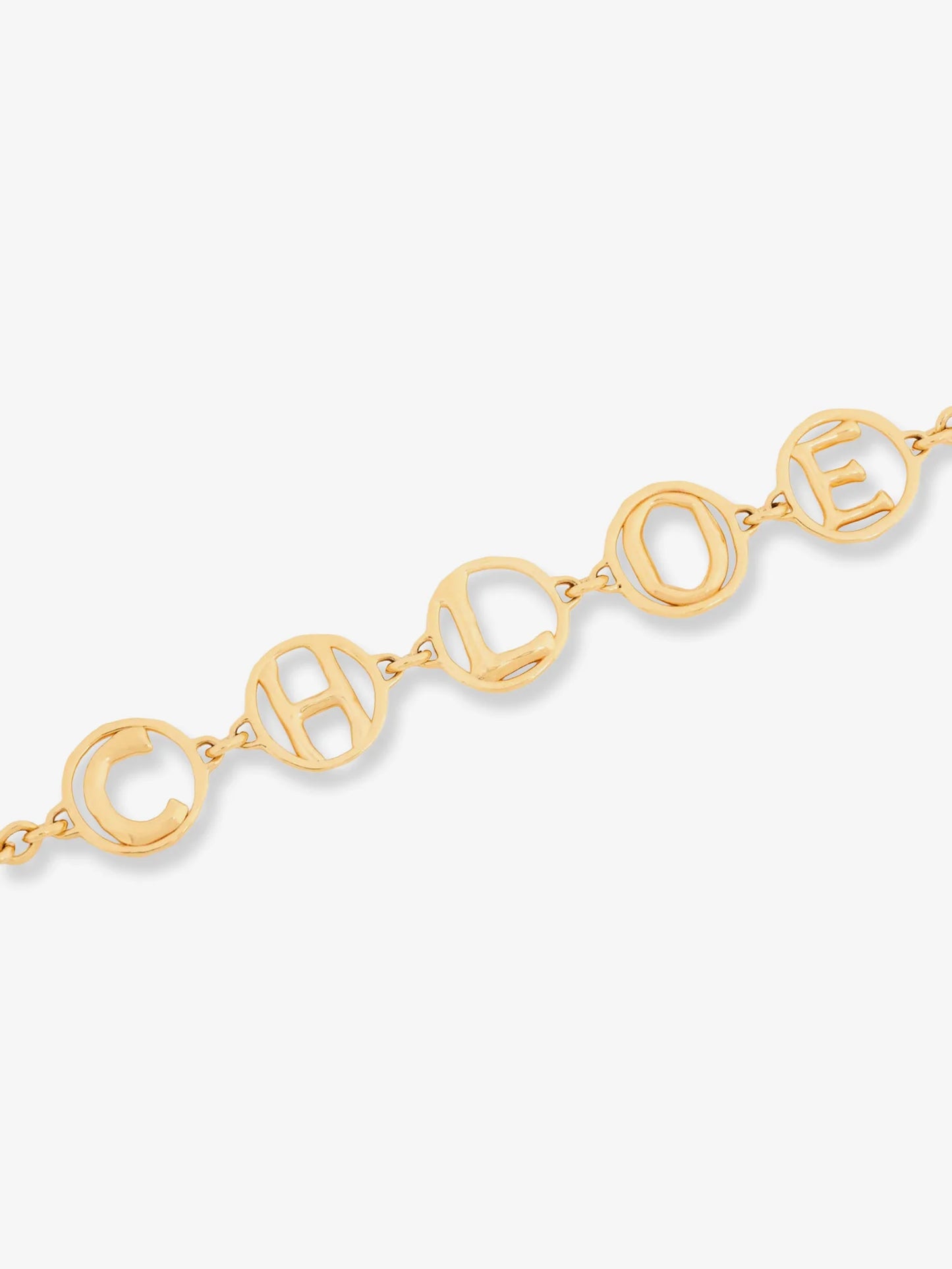 CHLOE' - Brass Script Necklace
