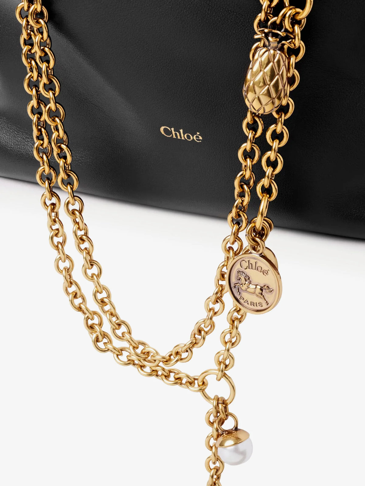 CHLOE' - Chlo�� Icons leather crossbody bag with front logo