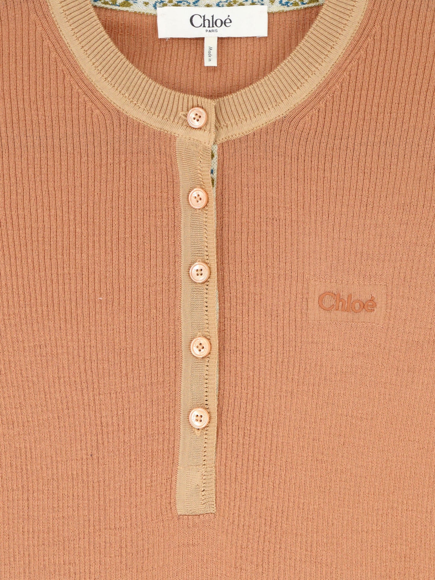 CHLOE' - Ribbed wool T-Shirt