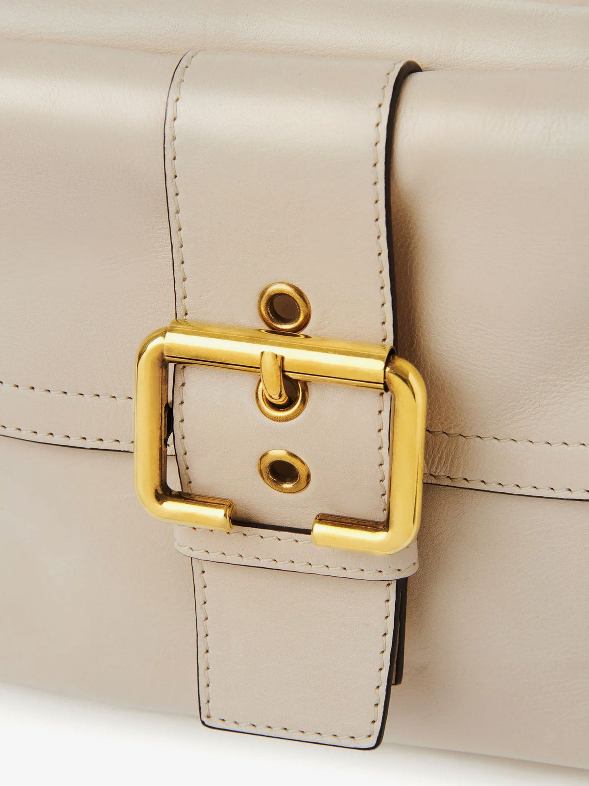 Chloe' Medium Double Carry leather shoulder bag - Boyish Brown