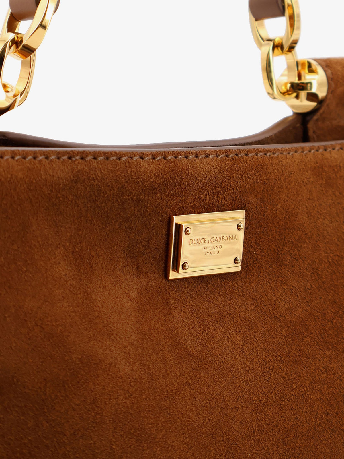 Dolce & Gabbana Vittoria suede crossbody bag - Cammellocaramello