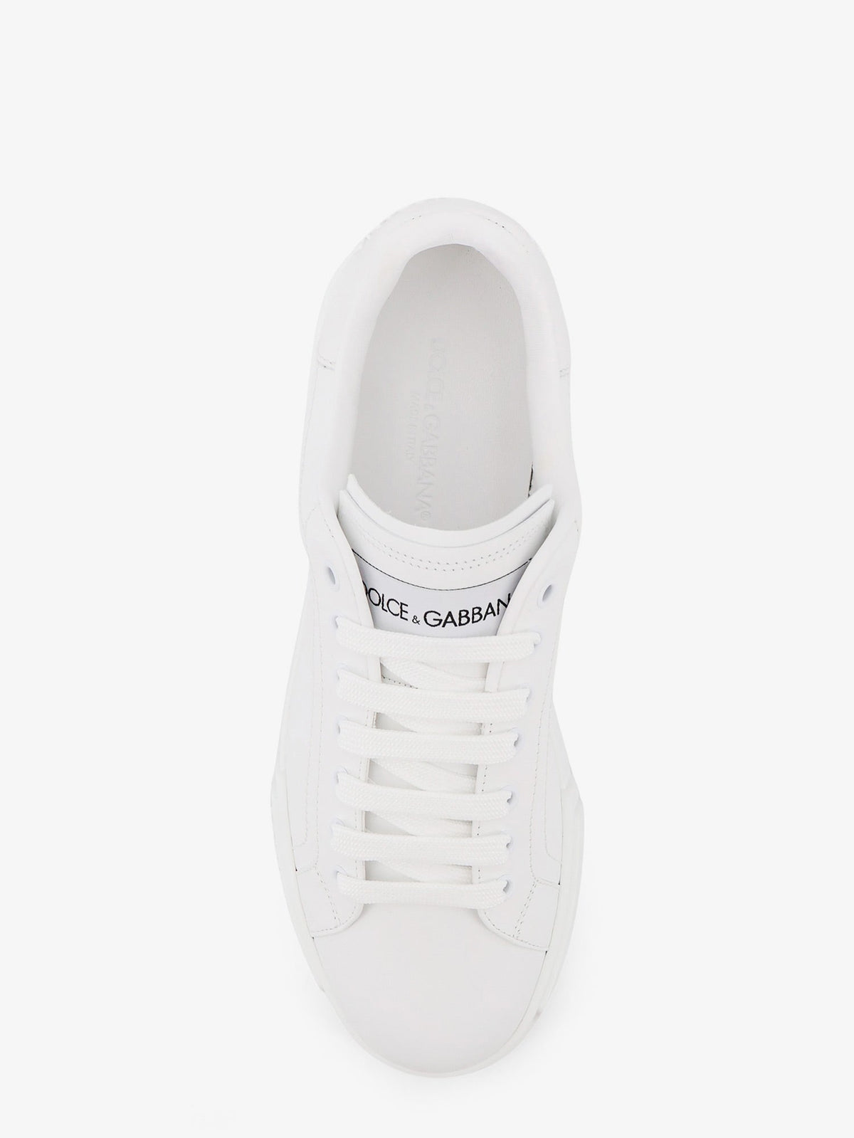 Dolce & Gabbana Portofino leather sneakers - Bianco Ottico