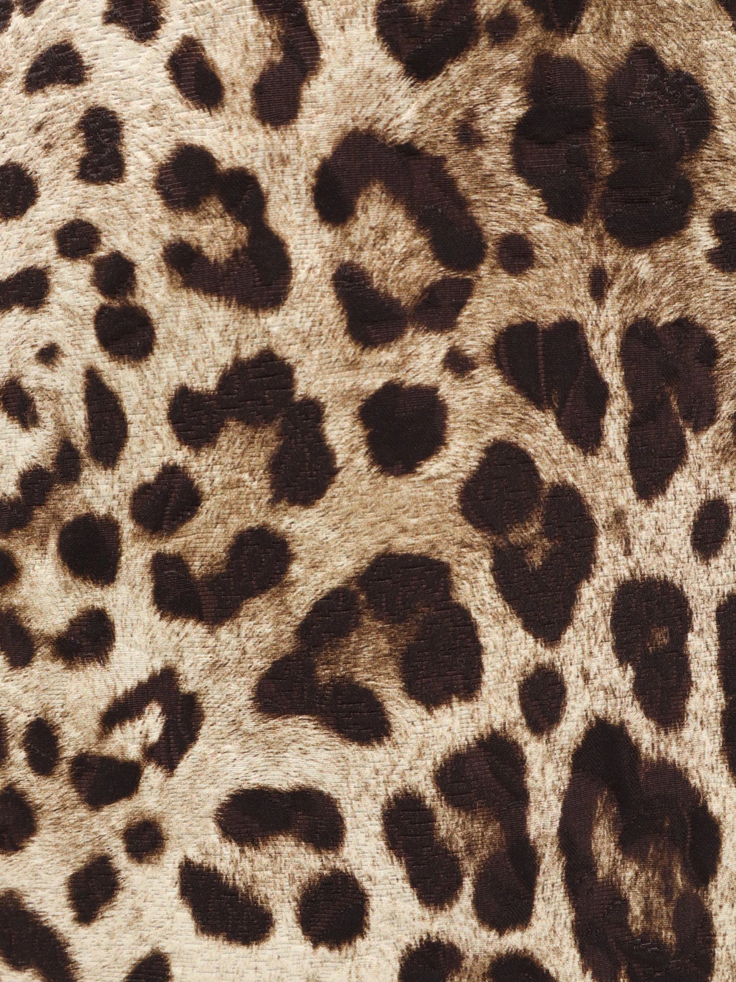DOLCE & GABBANA - Cotton, silk and viscose mini skirt with animal motif