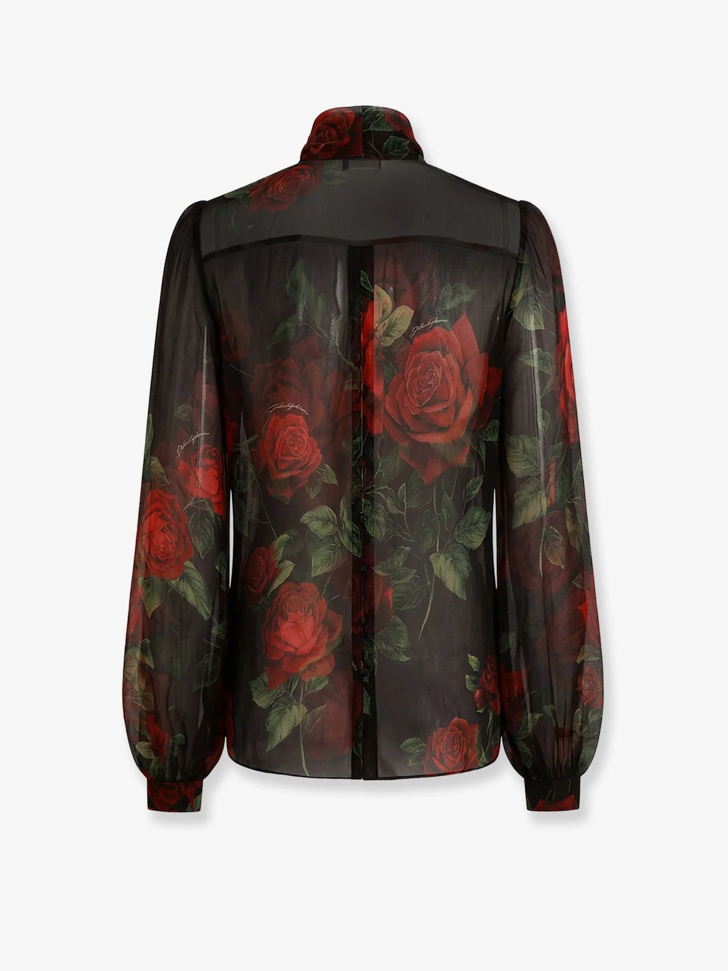 DOLCE & GABBANA - Chiffon shirt with rose print
