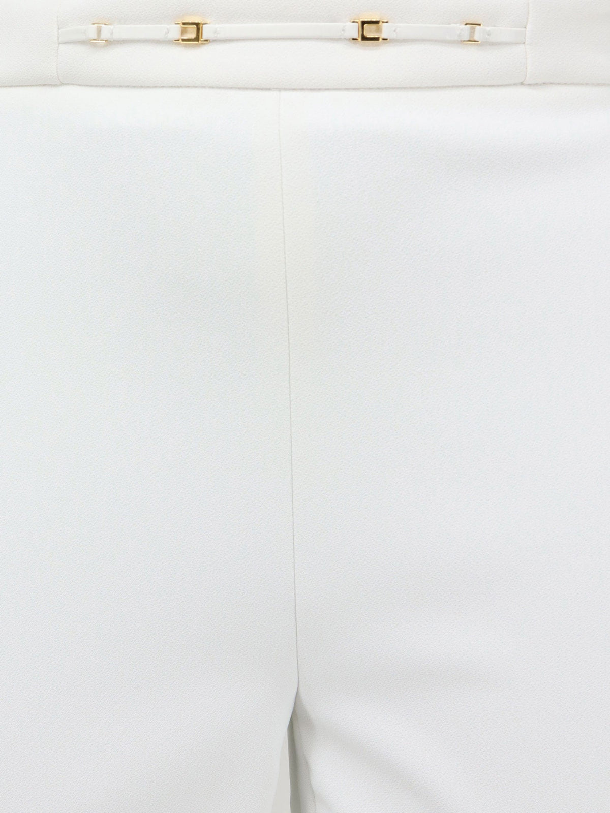 Elisabetta Franchi Essentials trousers with Monogram detail - Avorio