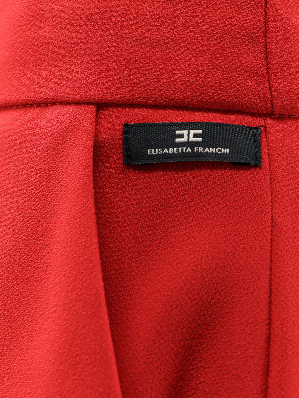 Elisabetta Franchi Regular fit crepe trousers - Red