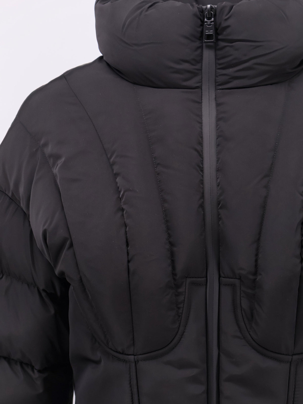 Elisabetta Franchi Bustier quilted down jacket - Nero
