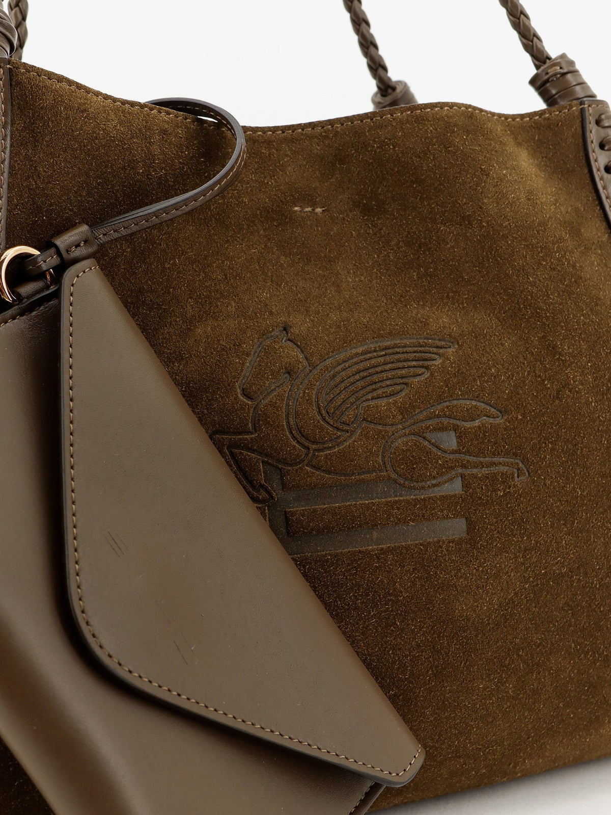 Etro Libra S Arnica suede shopping bag - Marrone
