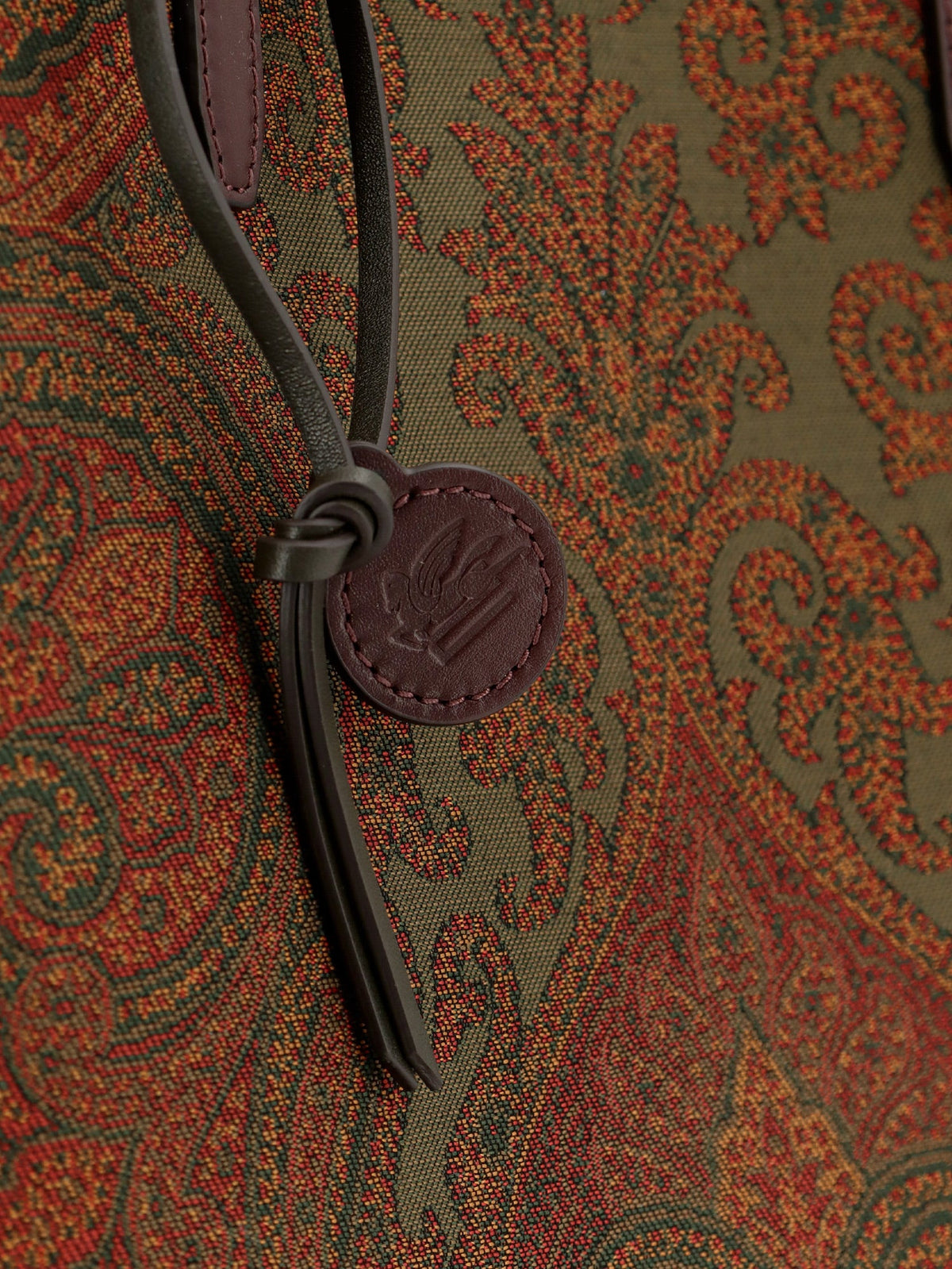 Etro Love Trotter Paisley jacquard shopping bag with leather handles - Multicolor