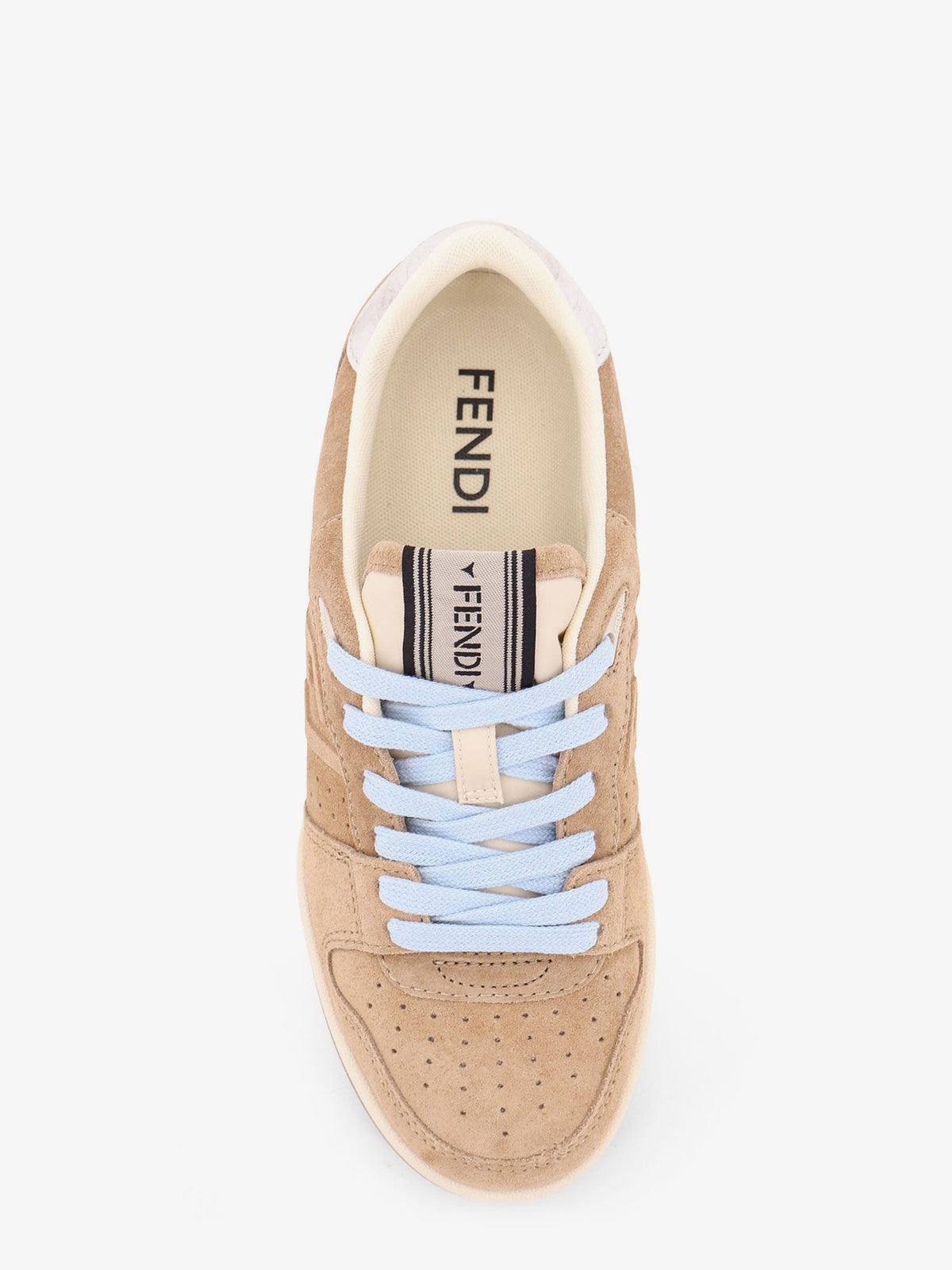 Fendi Fendi Match suede sneakers - Lightecru