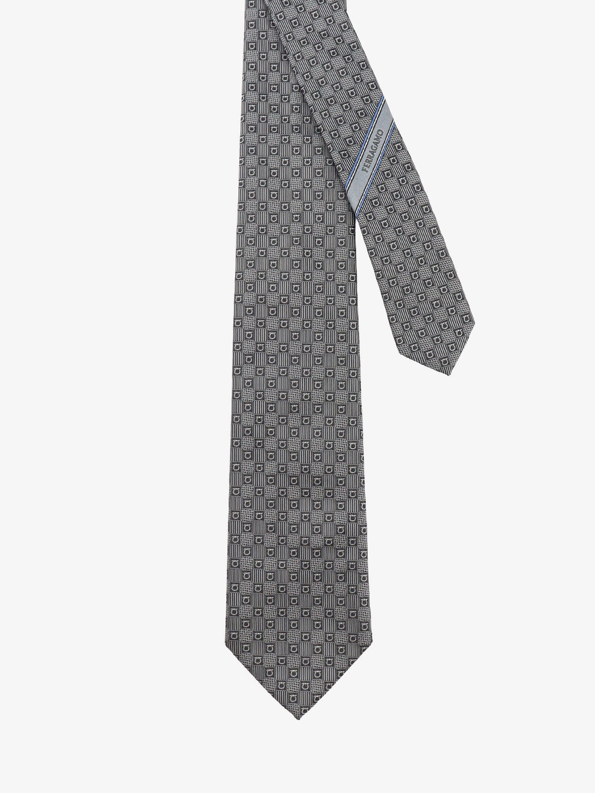 Ferragamo Cannes silk tie - Grigio