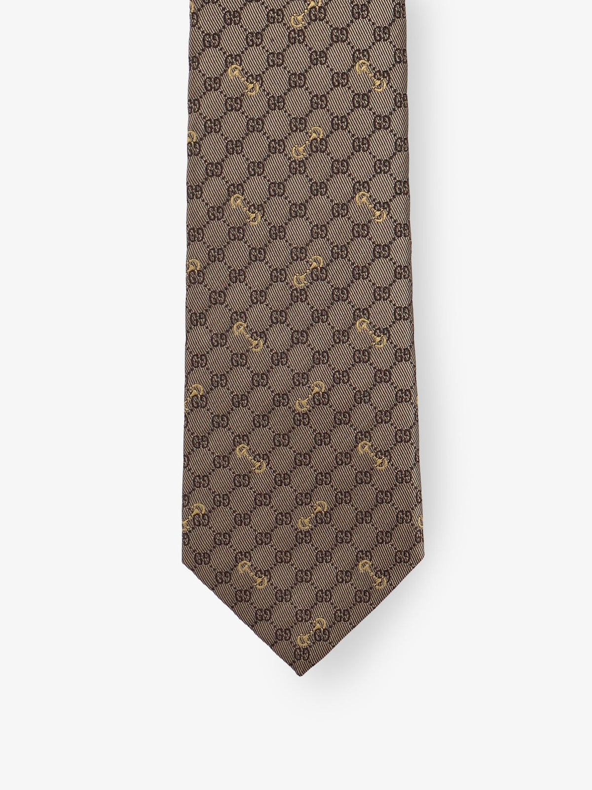 Gucci Morset silk tie - Sandlightbrown