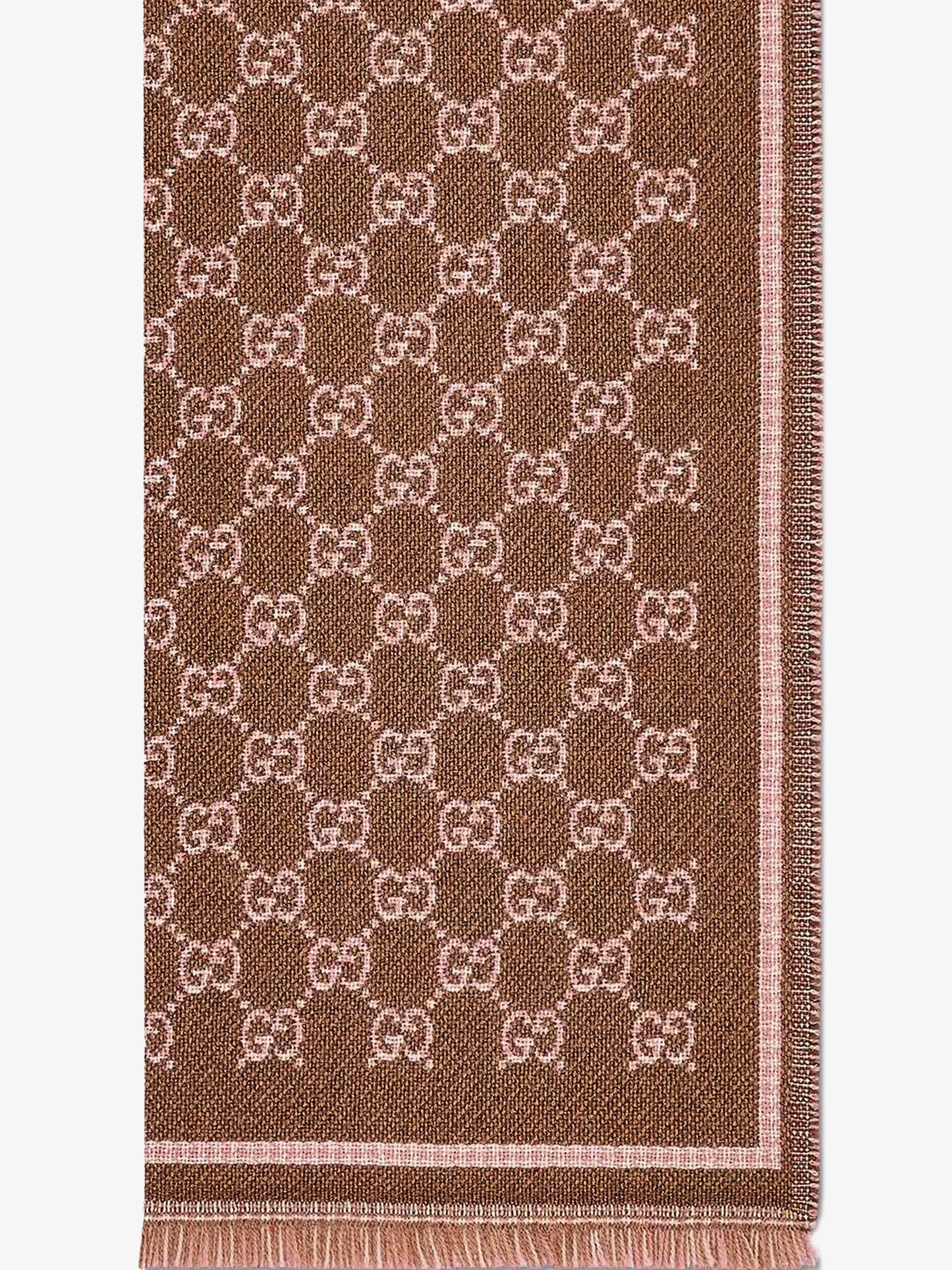 GUCCI - Wool scarf with GG motif