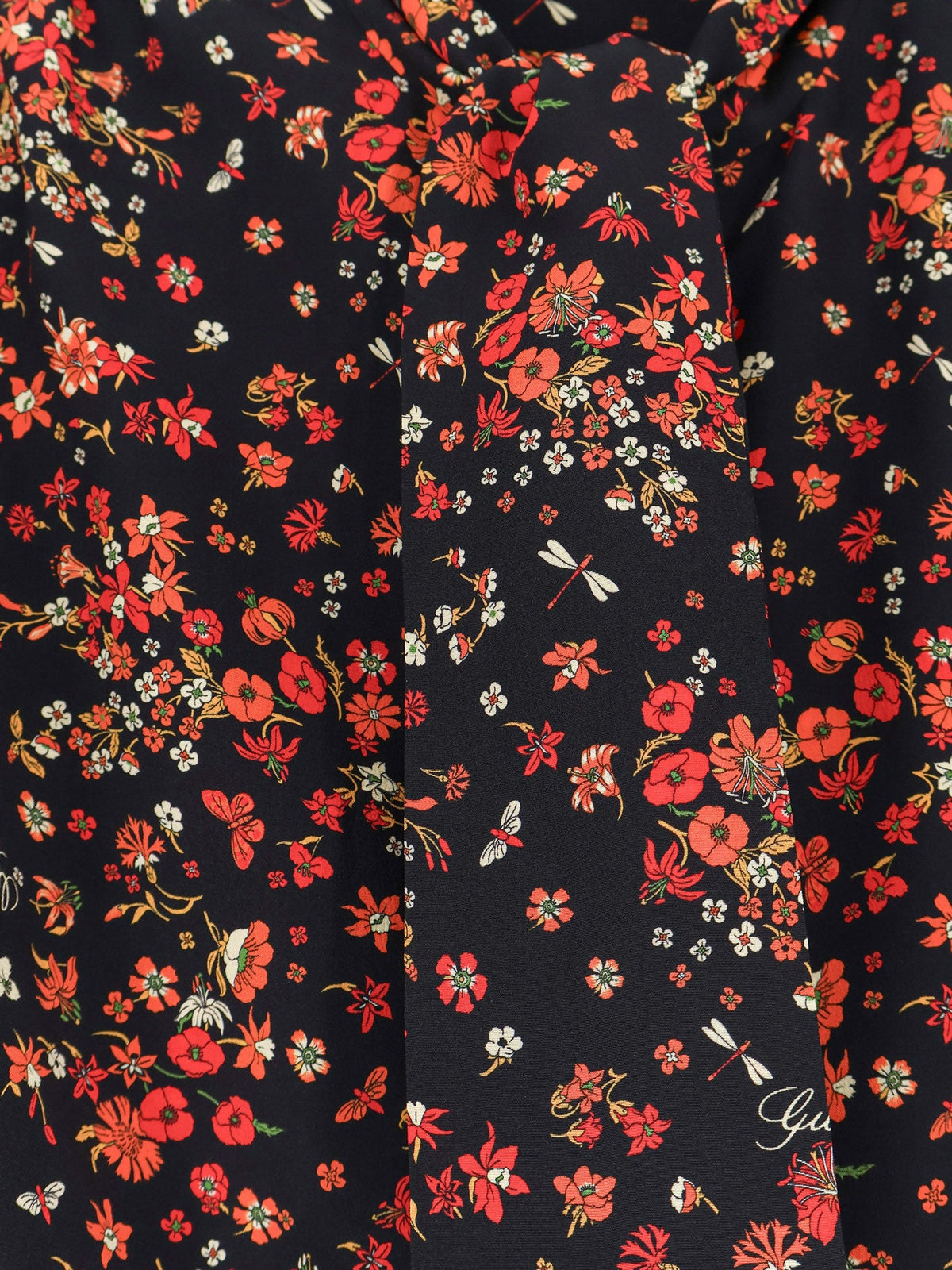 Gucci Printed silk shirt - Blackredmc