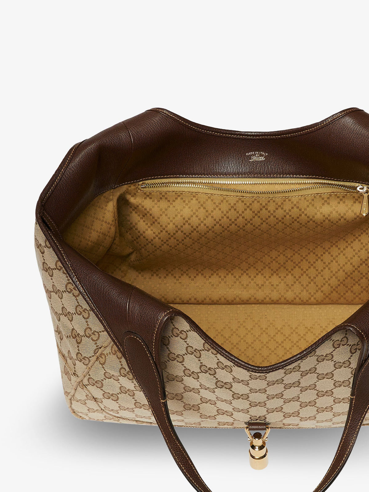 Gucci Mercato GG fabric shoulder bag - Darkbrown