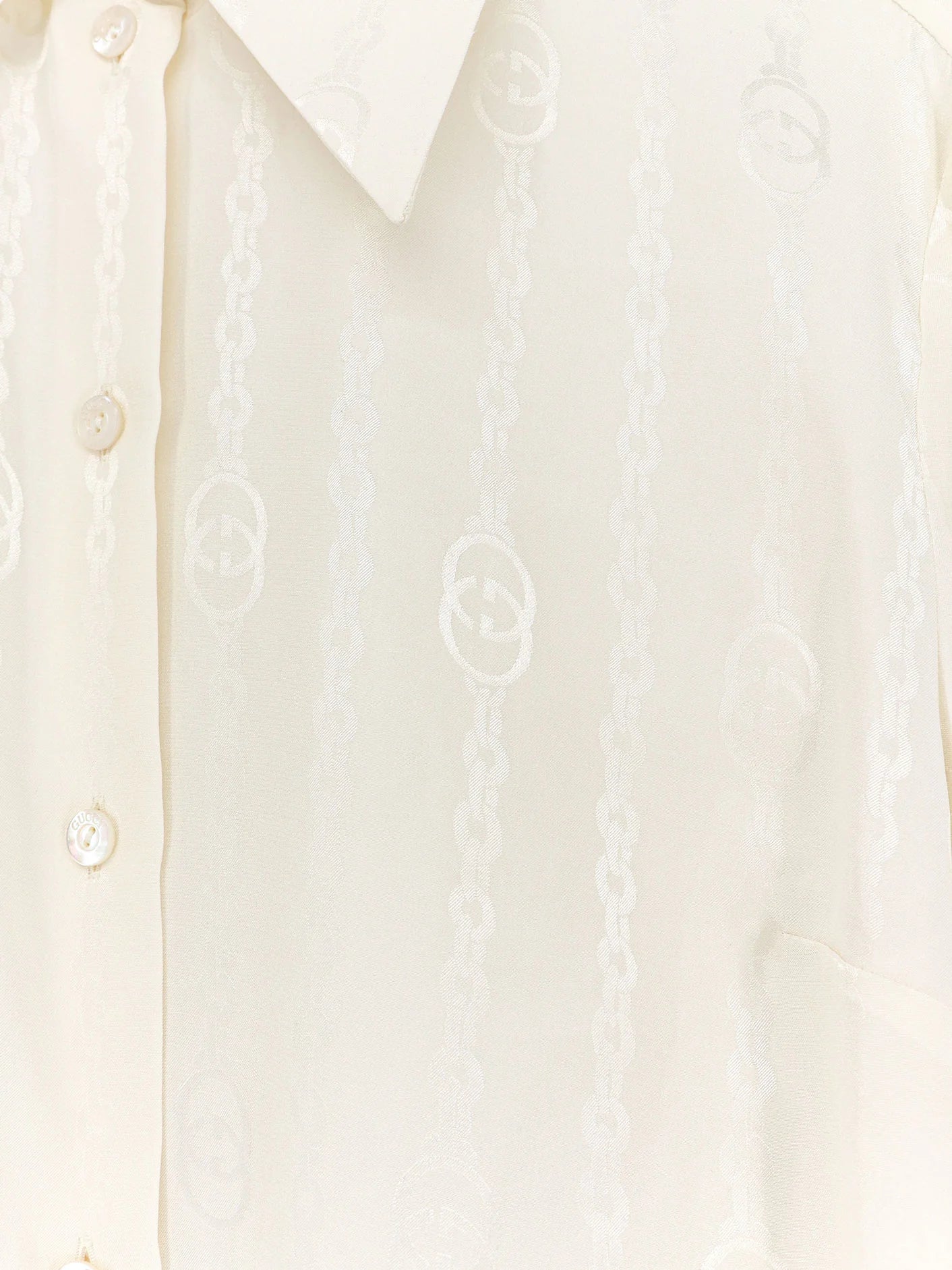 GUCCI - Silk shirt with iconic print