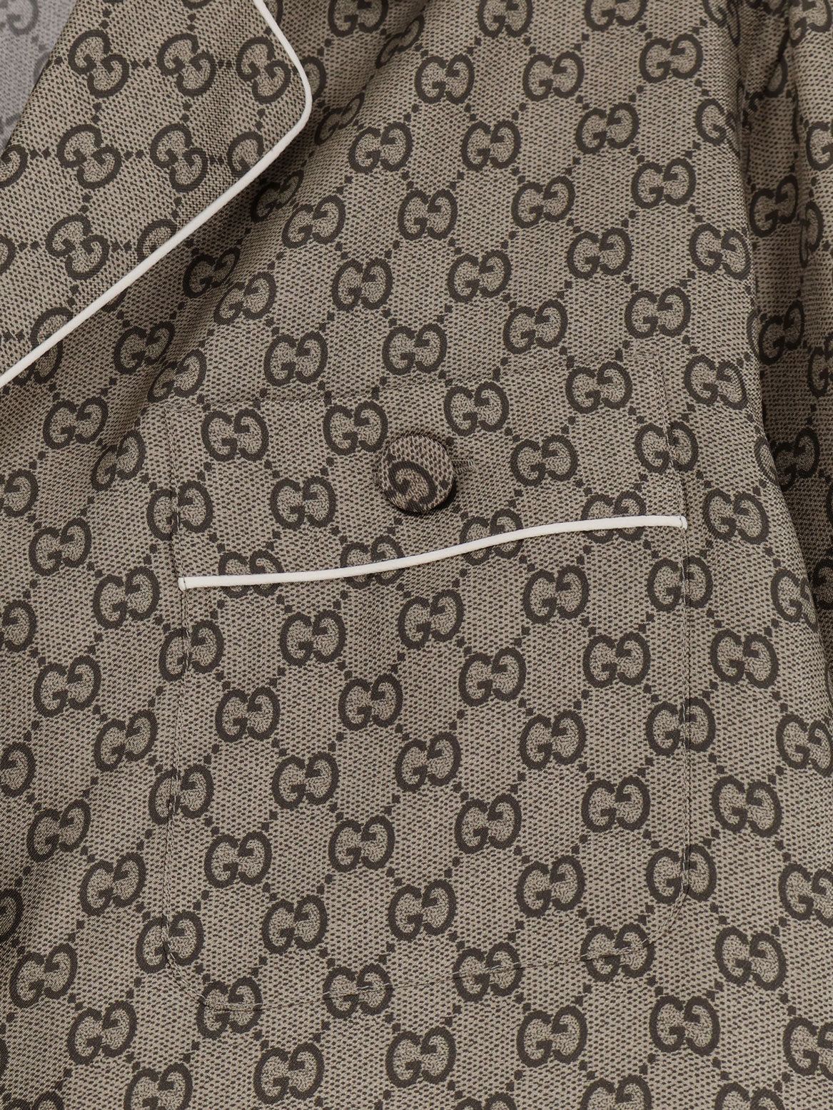 Gucci Silk shirt with GG print - Beigeebonymc