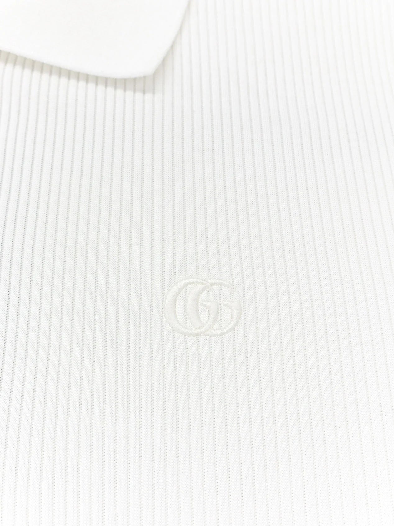 GUCCI - Ribbed cotton jersey polo shirt