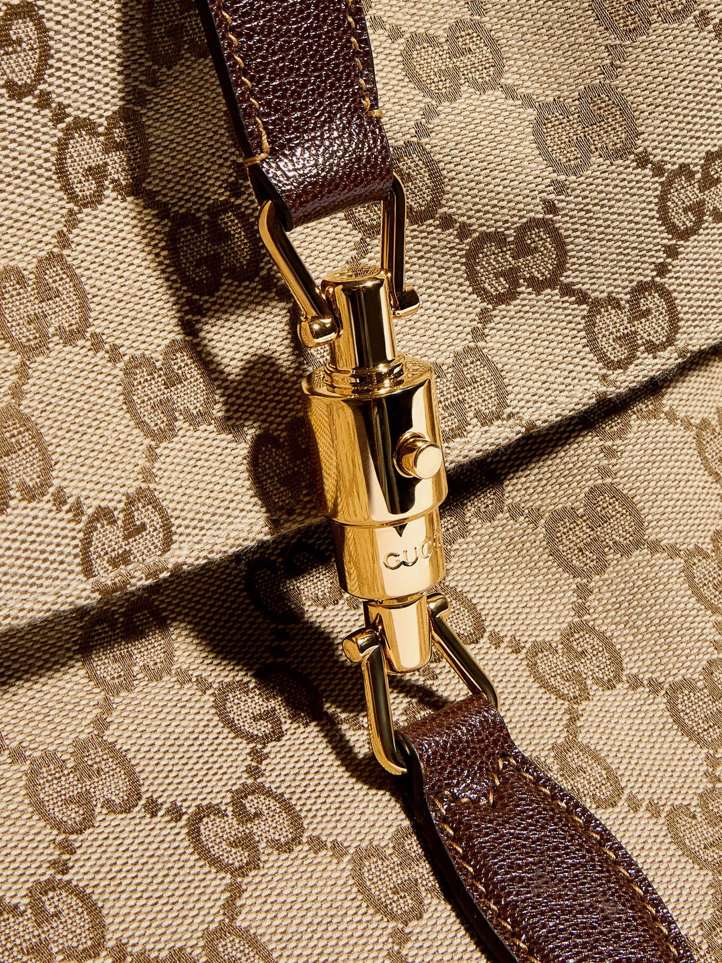 GUCCI - Jackie Flap GG canvas shouder bag
