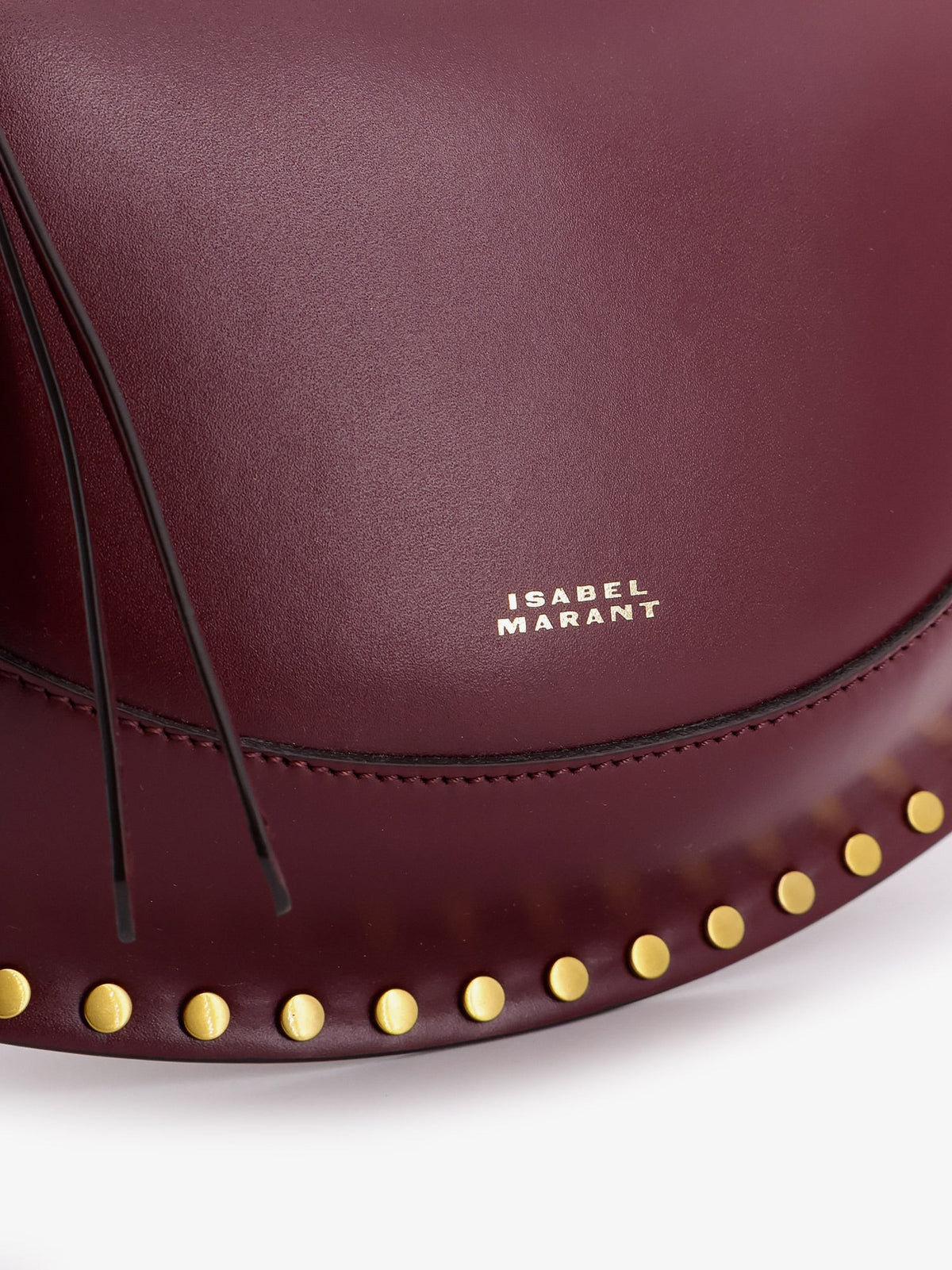 Isabel Marant Naoko Leather crossbody bag - Burgundy