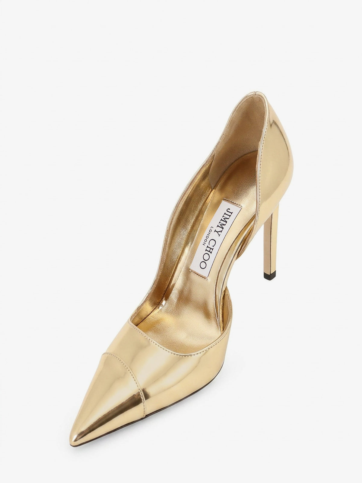 Jimmy Choo Brigitte 100 Liquid Metal leather décolleté - Gold