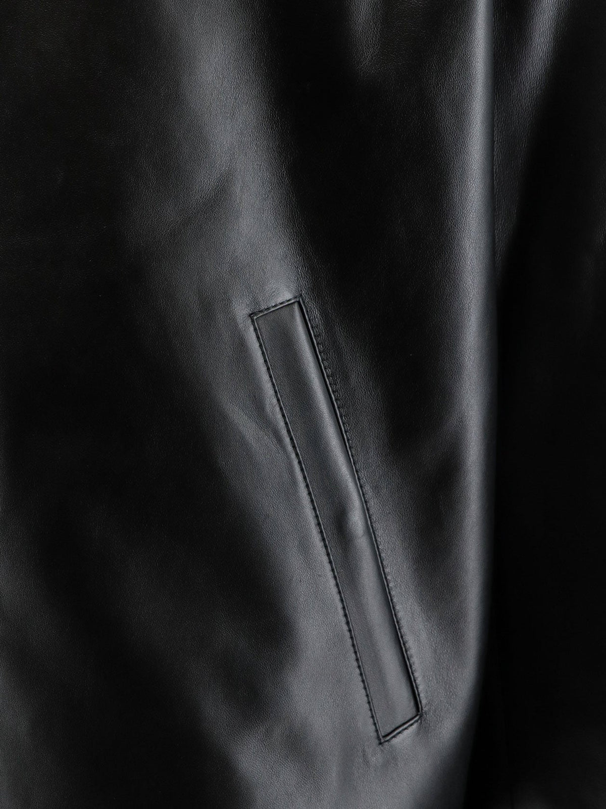 Loewe Leather jacket with back logo patch - Black