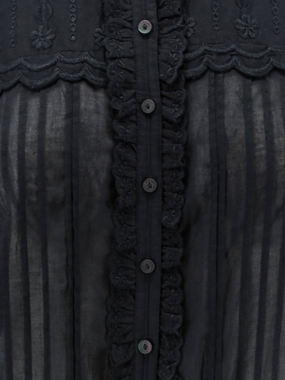 Marant Étoile Lonie cotton chemisier dress - Black