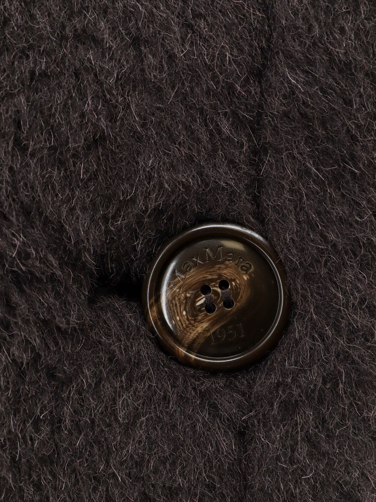 Max Mara Newterzo1 alpaca, virgin wool and silk coat - Ebano