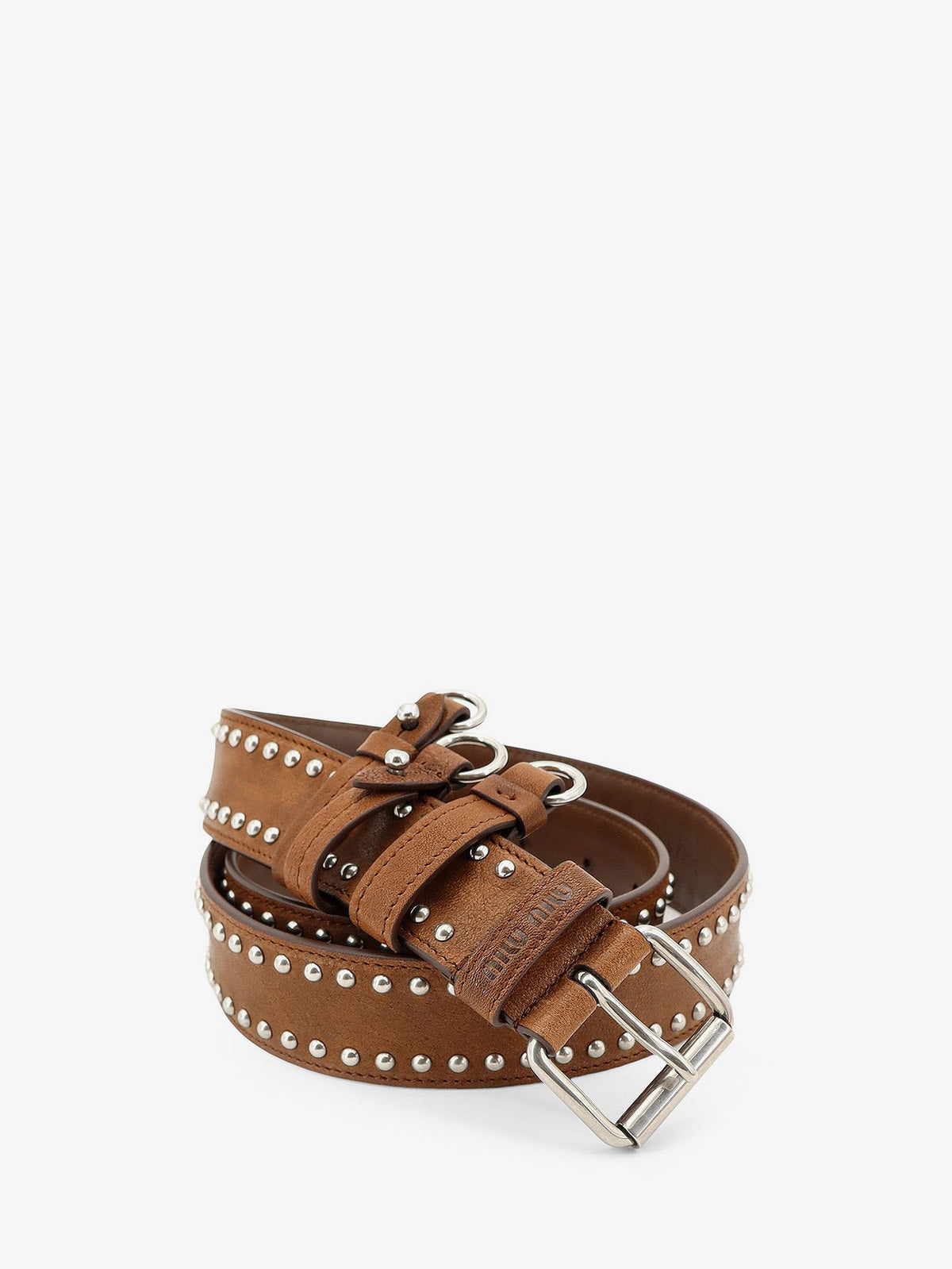 Miu Miu Aviator nappa belt with keychain charm - Rovere