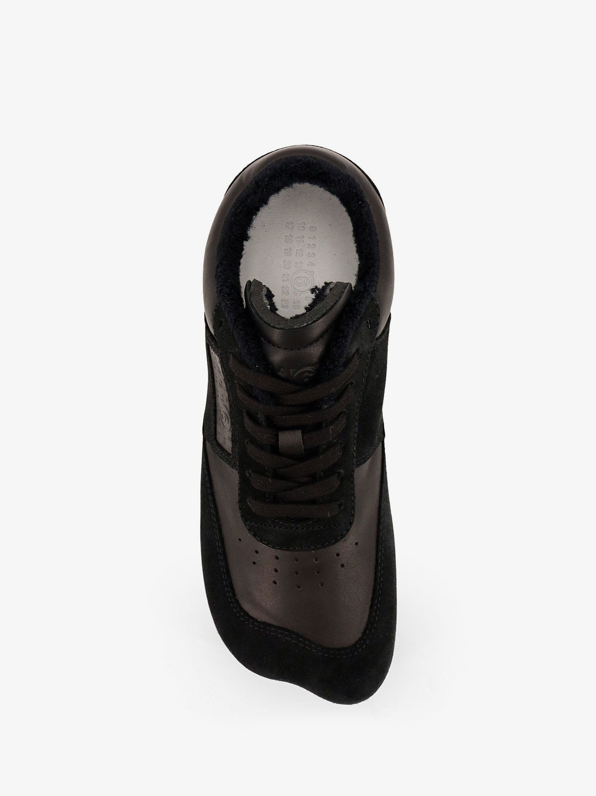 MM6 Maison Margiela Anatomic suede and leather sneakers - Black