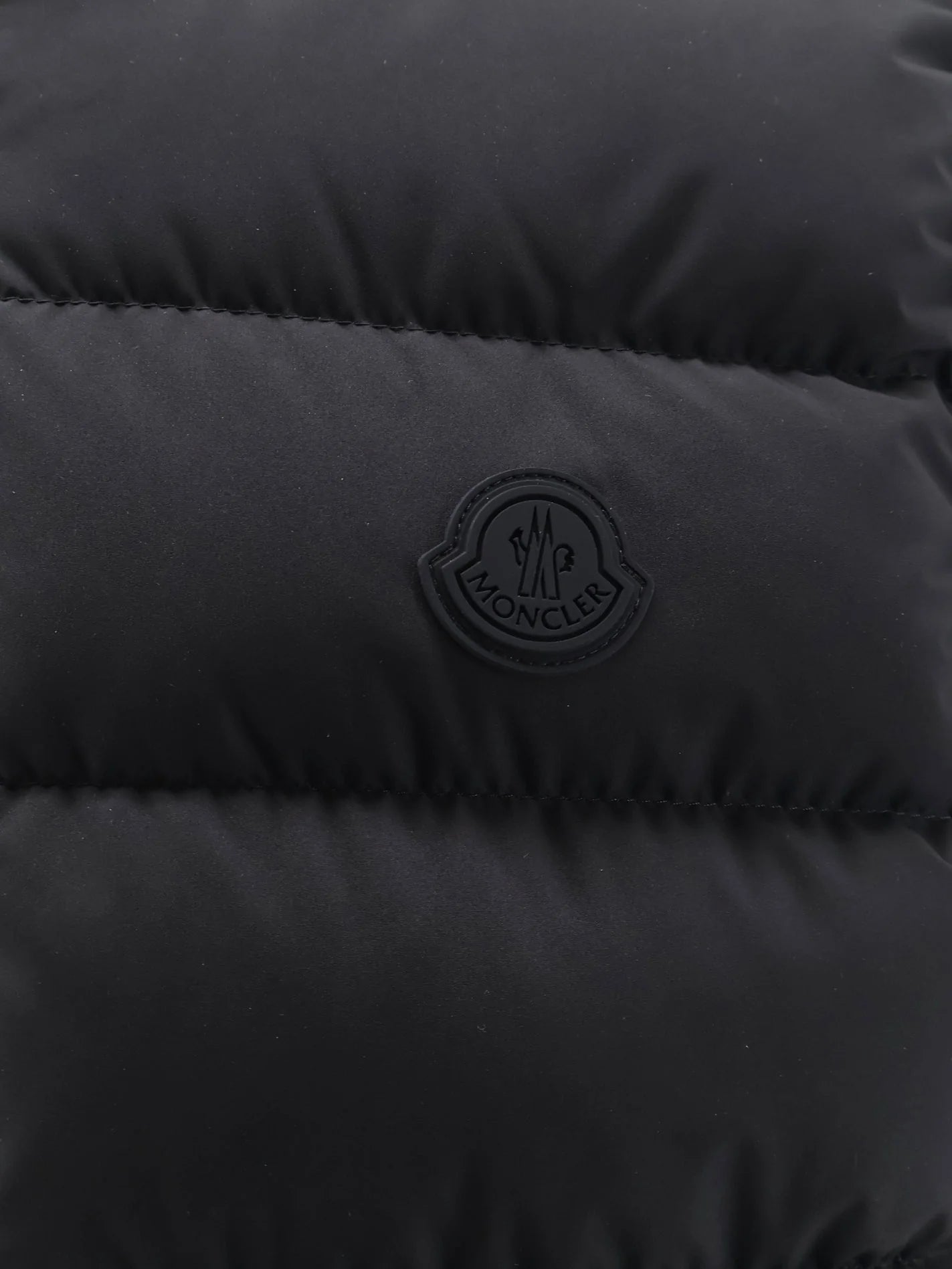MONCLER - Arinella Matt Black sleeveless down jacket
