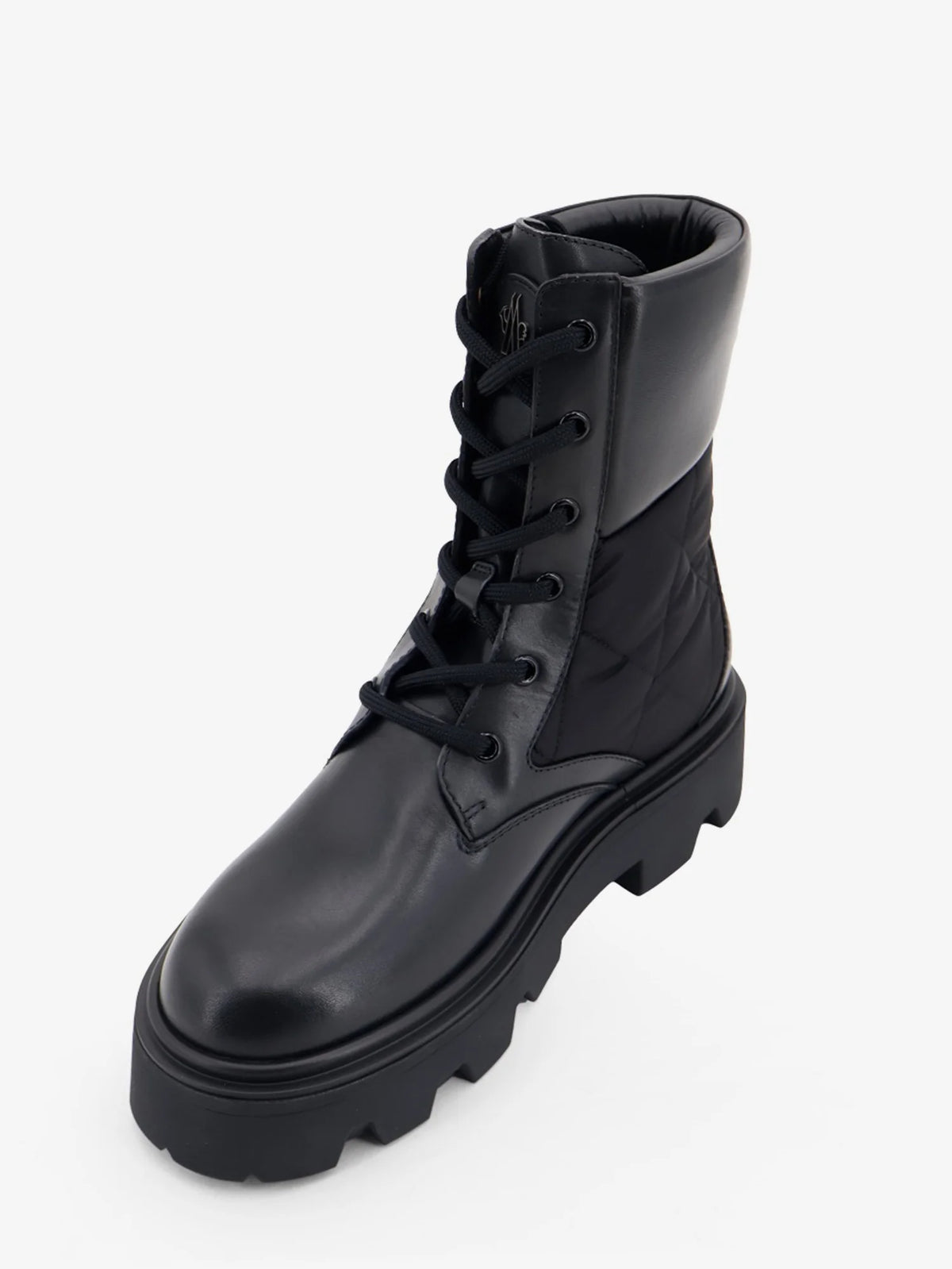 MONCLER - Aurea leather and nylon boots