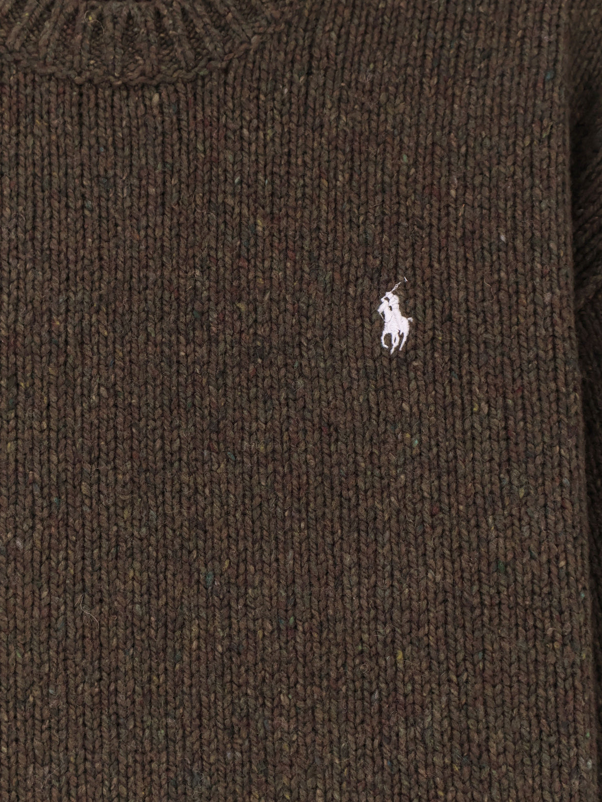 Polo Ralph Lauren Melange wool blend sweater - Olivebrownmarl
