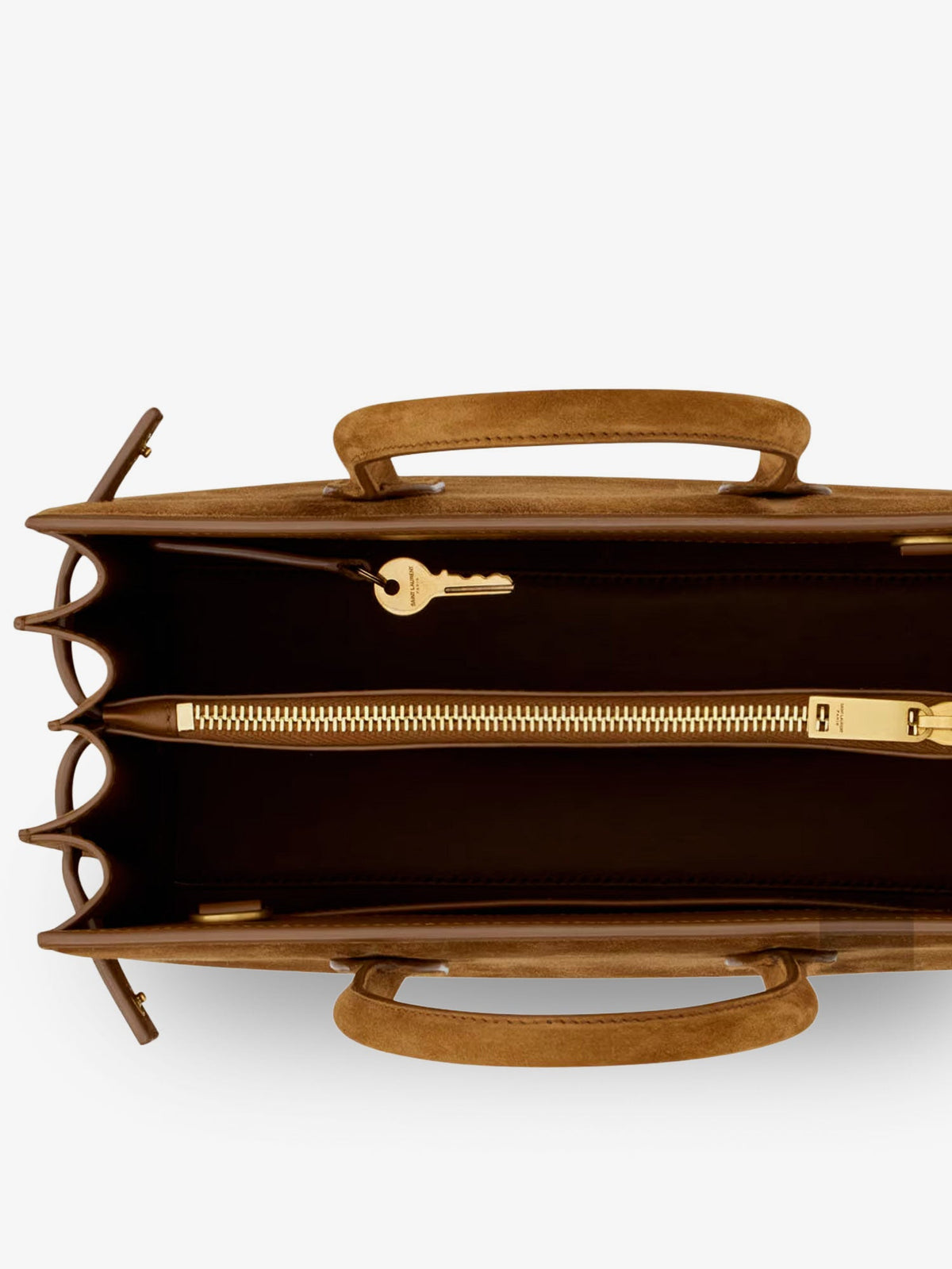 Saint Laurent Sac de Jour Baby suede handbag - Orange Car Co/Occ