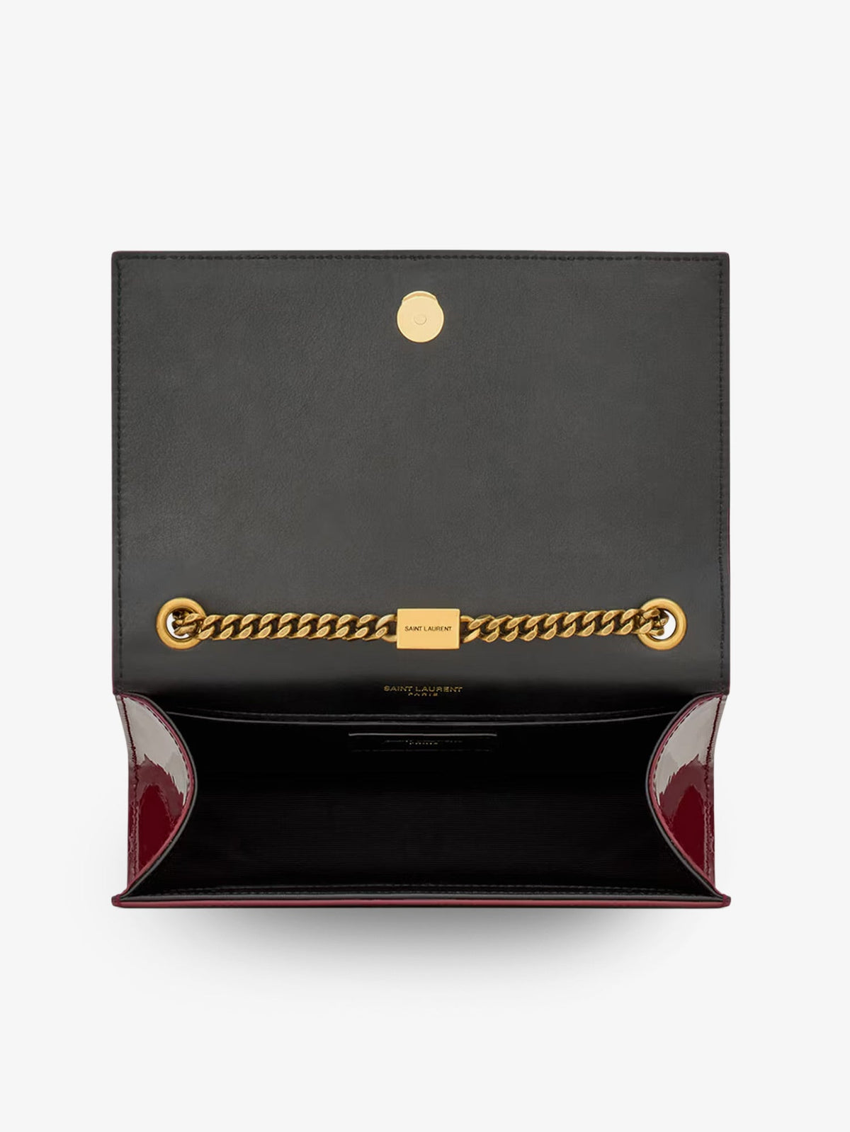 Saint Laurent Kate patent leather crossbody bag - Redgrenat