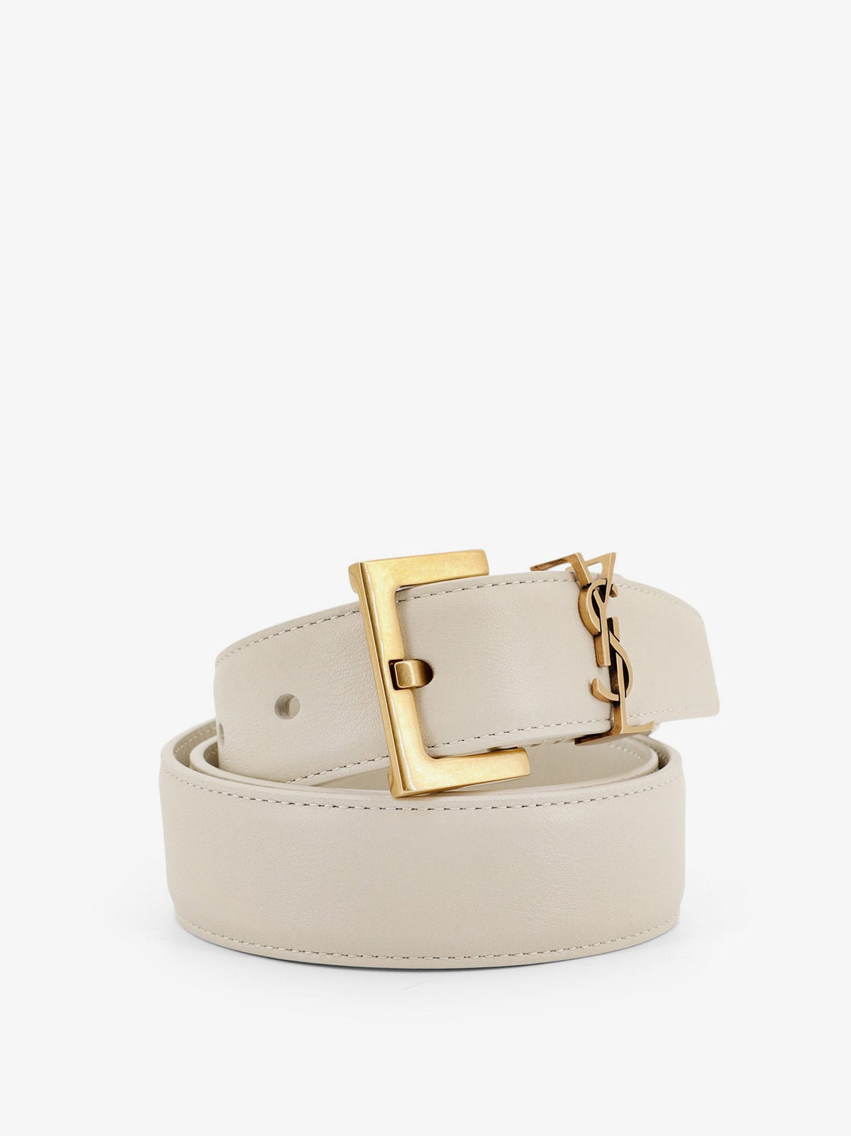 Saint Laurent Leather belt - Crema Soft