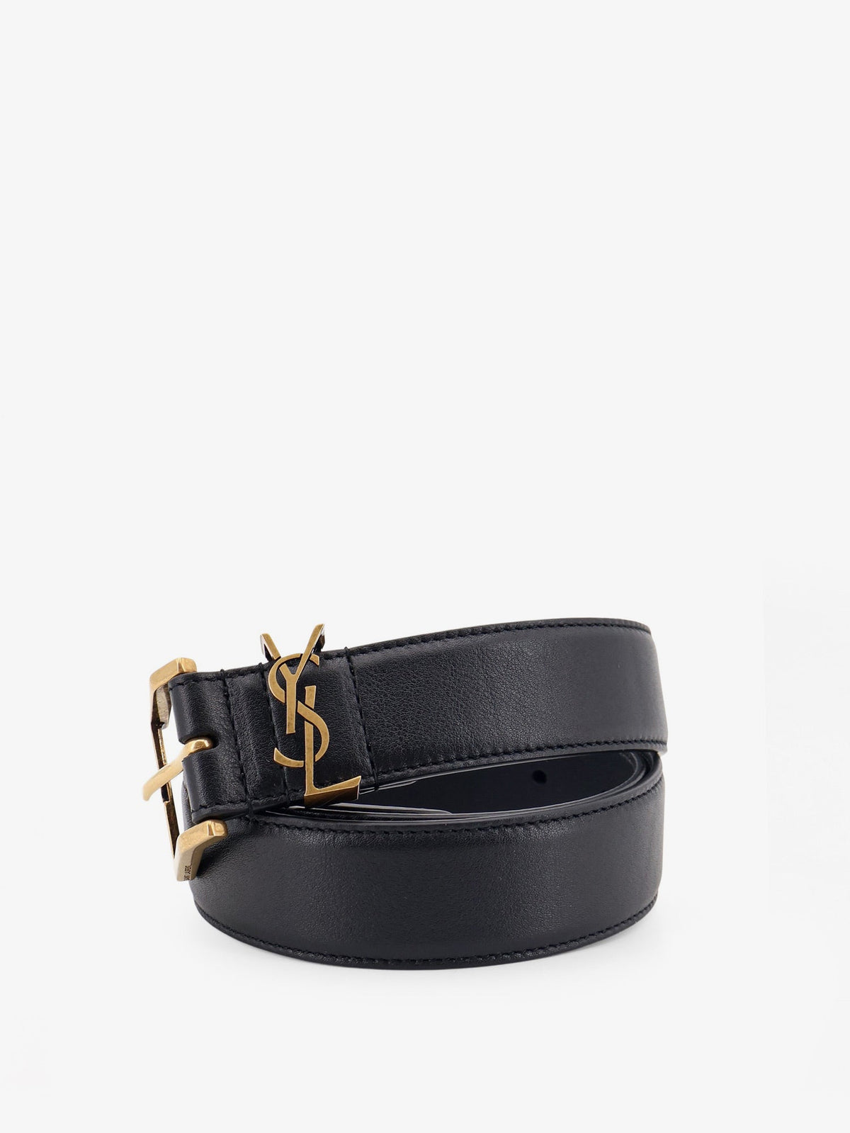 Saint Laurent Cassandre leather belt - Nero