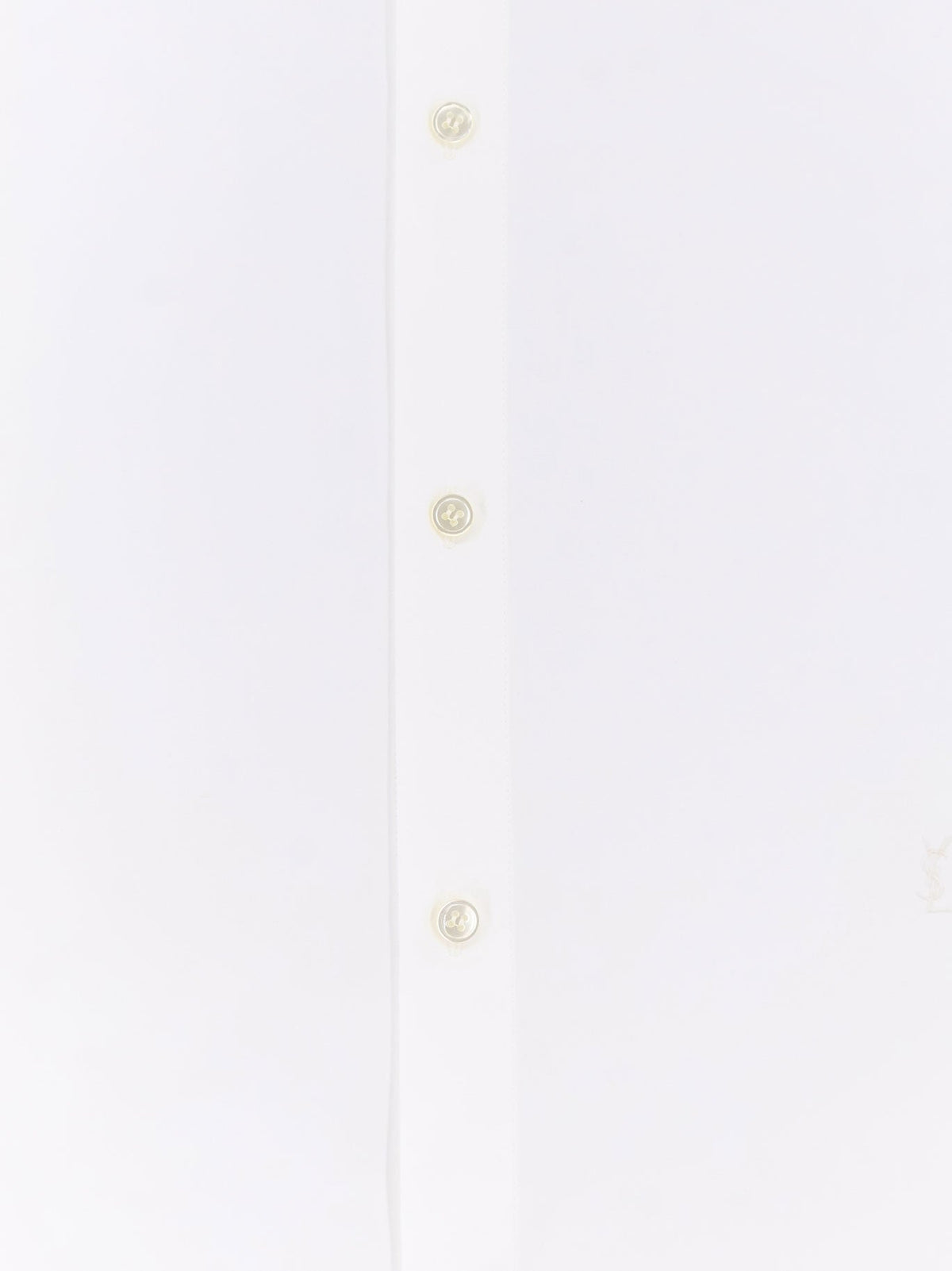 Saint Laurent Cotton shirt with Cassandre embroidery - Blancoptique