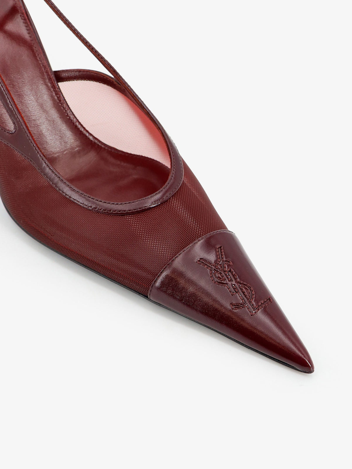 Saint Laurent Renée mesh pump with Cassandre toe - Vintagebordeauxcar