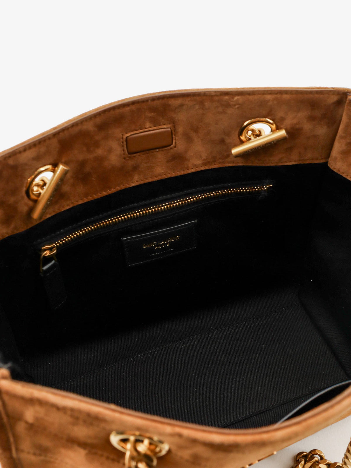 Saint Laurent Niki suede shopping bag - Orangecaramelcogn