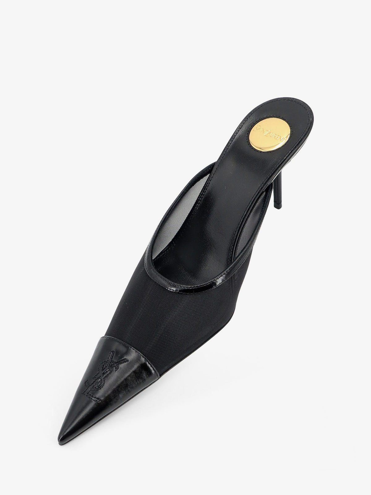 Saint Laurent Renée mesh pump with Cassandre toe - Nero