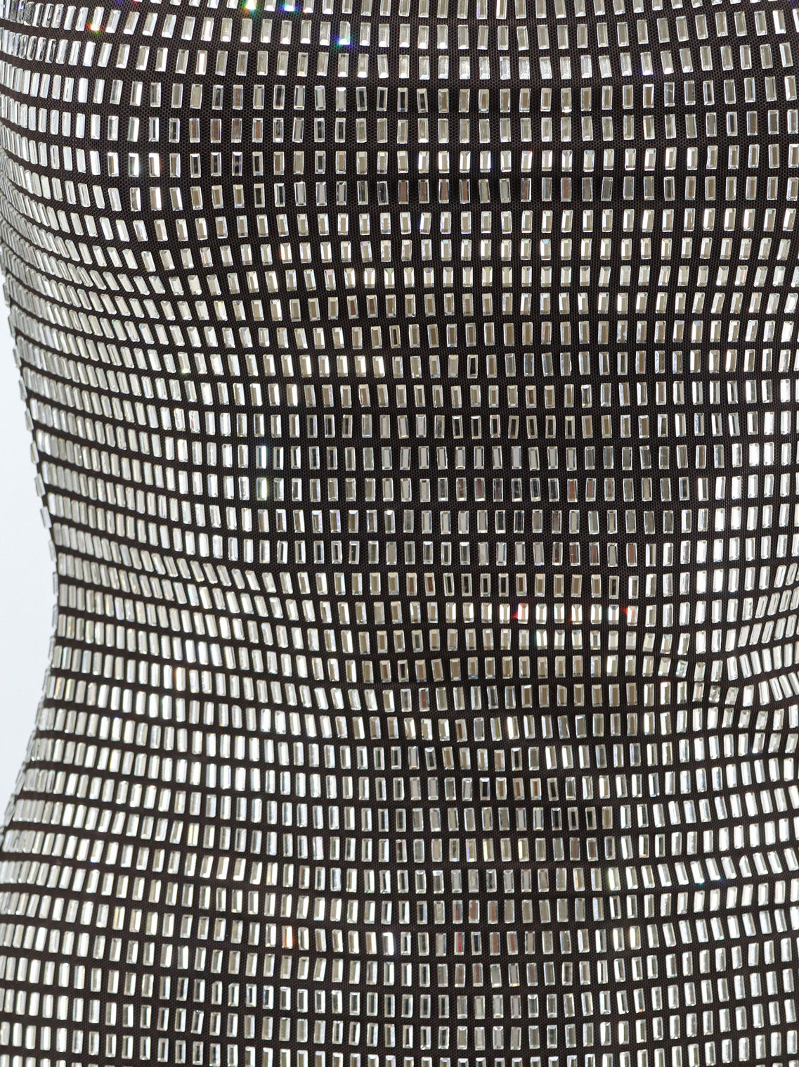 Self Portrait Short tulle dress with rhinestones - Grey