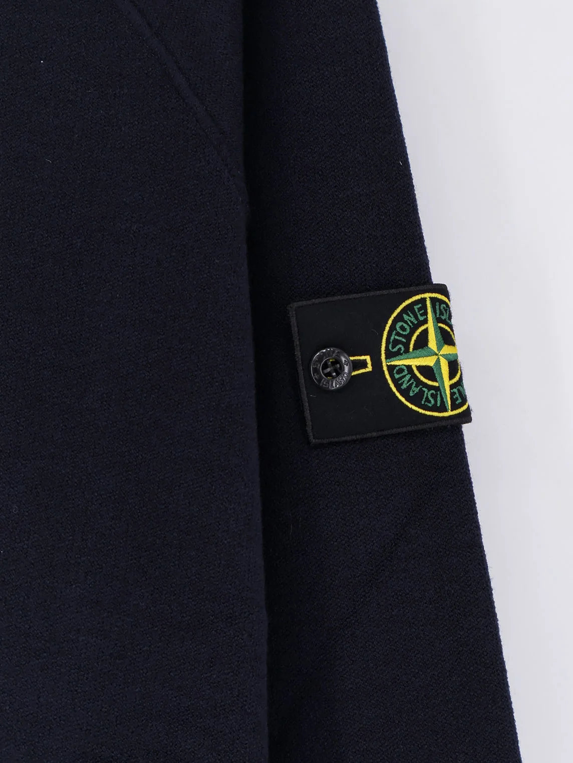 STONE ISLAND - Cotton sweater with side logo patch