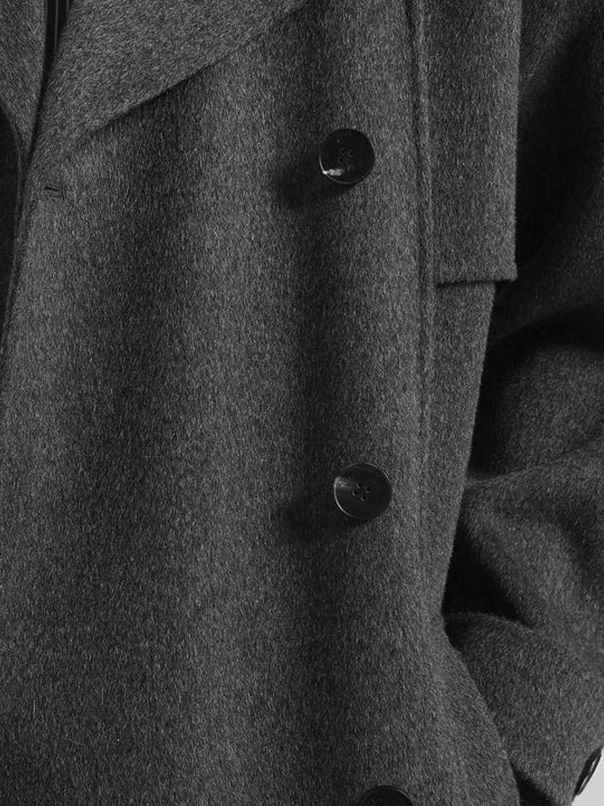 The Frankie Shop Nikola wool and cashmere blend coat - Dark Grey Melange