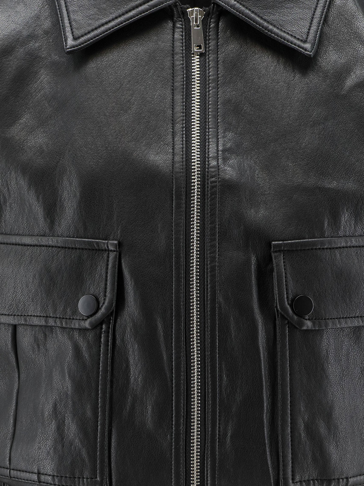 The Frankie Shop Faux leather jacket - Black