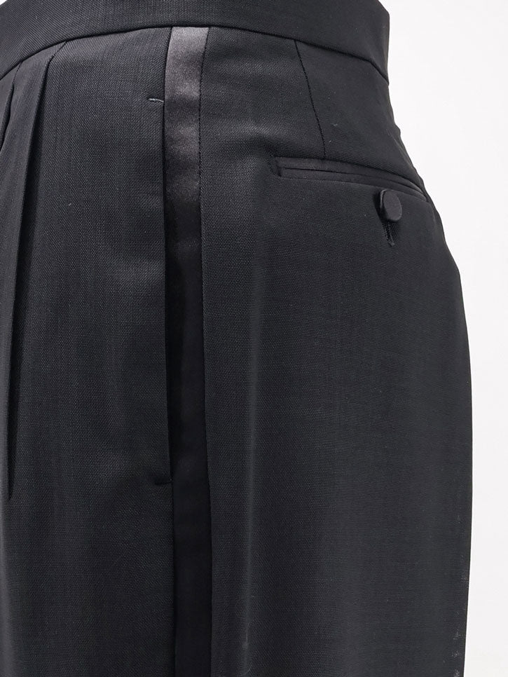 Tom Ford Light Wool Tuxedo Trousers - Black