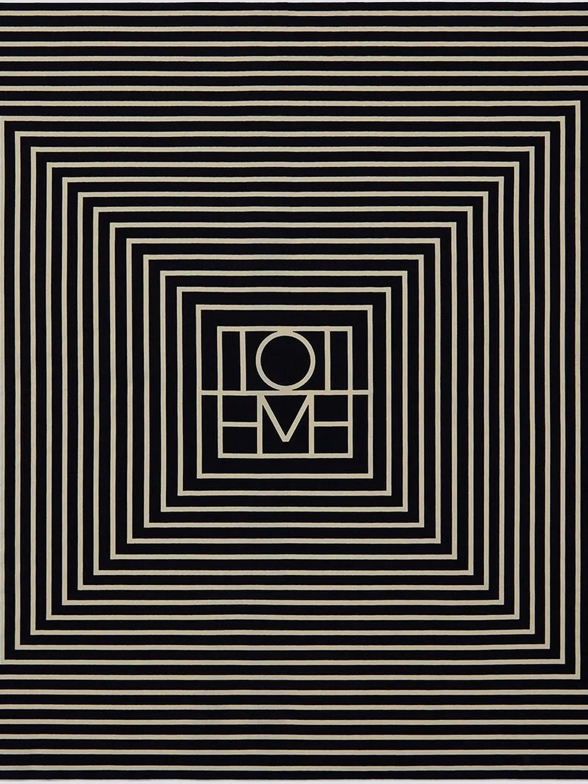 Toteme Monogrammed silk scarf - Black