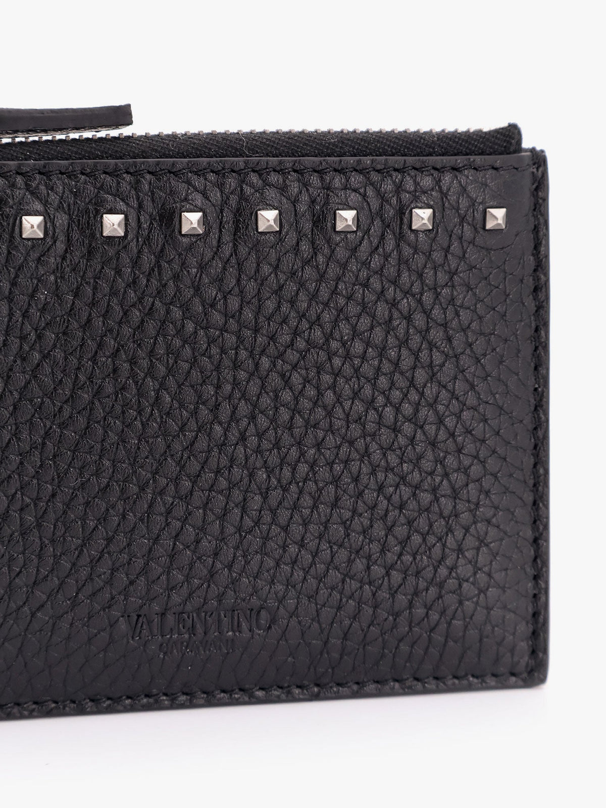Valentino Garavani Valentino Garavani rockstud leather card holder - Nero